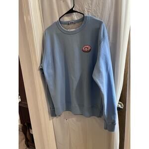 Champion Blue Sweatshirt Donut Patch Sz M